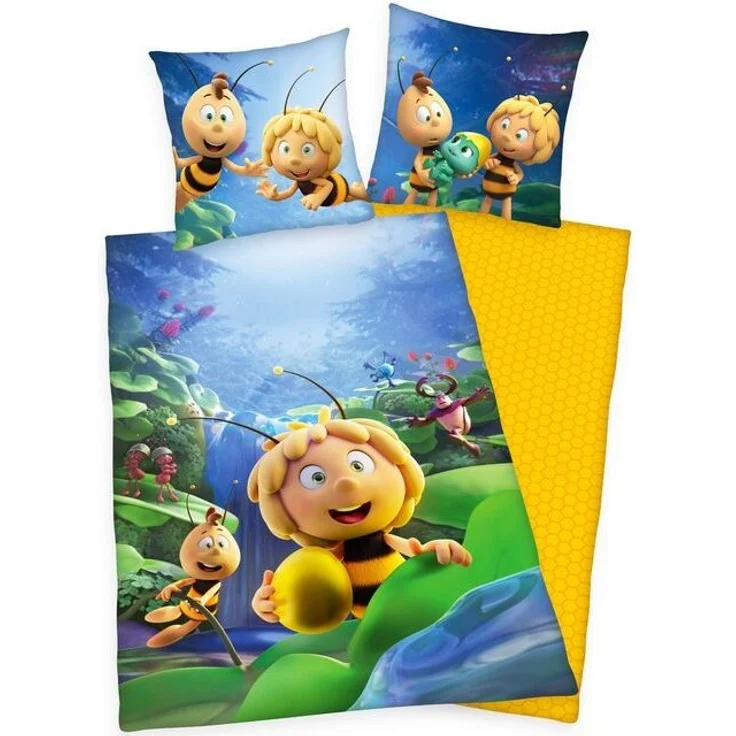 BERONAGE Kinderbettwäsche Die Biene Maja Bettwäsche Das geheime Königreich Linon / Renforcé, Baumwolle, 2 teilig – Bild 4