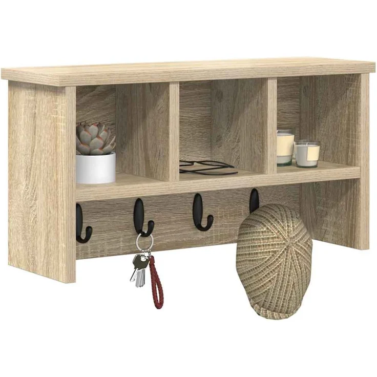 vidaXL Wandmontierter nachttisch Sonoma-Eiche 50 x 16 x 26 cm 874309 – Bild 3