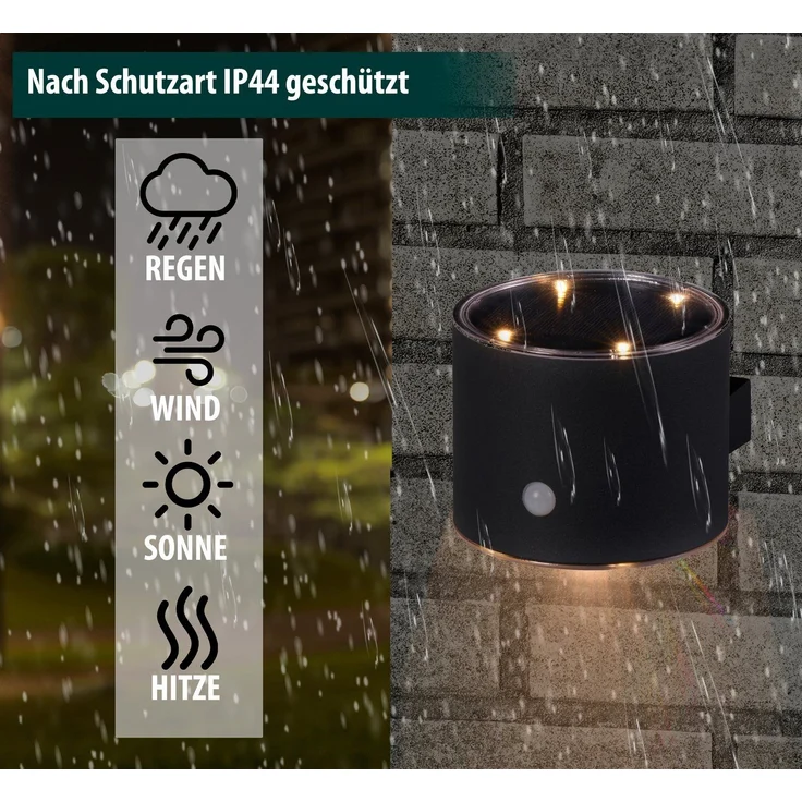 Northpoint LED Solarleuchte LED Solar Wandleuchte mit Bewegungsmelder Up & Down-Technik – Bild 3