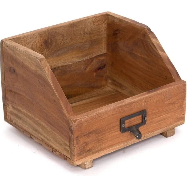 DESIGN DELIGHTS Aufbewahrungsbox BUCHREGAL "BÜCHERBOX 24", 24x21x17cm (BxTxH), Altholz massiv, Ablage – Bild 1