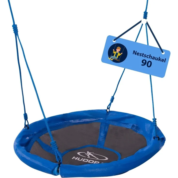 HUDORA höhenverstellbare Nestschaukel, 90-110 cm, Blau – Bild 1