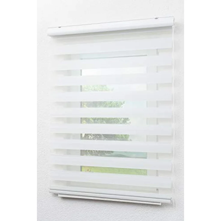 Lysel - Qualitätsdoppelrollo weiß, (B x H) 80cm x 175cm in weiß – Bild 7