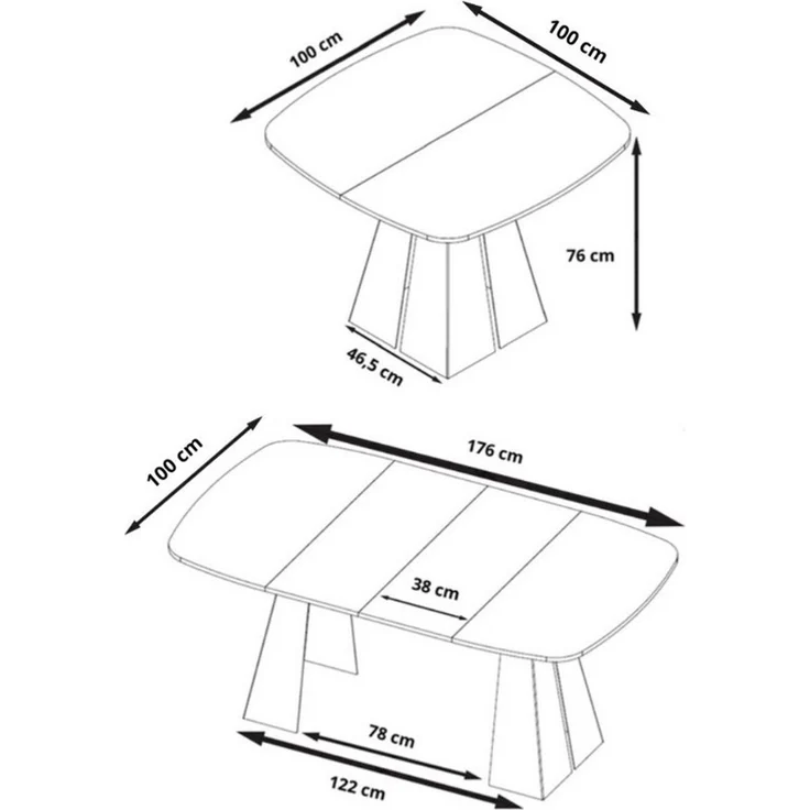 Compleo Esstisch Ø: 100cm oder 120 cm, Minimalistischer Tisch im Japandi-Stil TRENDI, Wohntrend, Metallbasis, TOP SELLLER, MADE IN EU – Bild 3