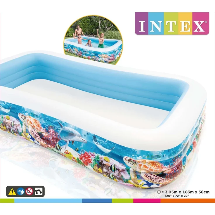Intex Swim Center Familienpool 305x183x56 cm Meeresleben-Design 3202894 – Bild 2