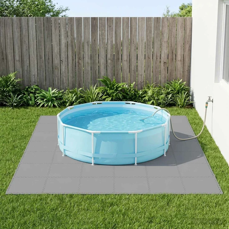 vidaXL Pool Bodenschutzmatte 50 Stk. Grau 18 m² EVA-Schaum 3433298 – Bild 1