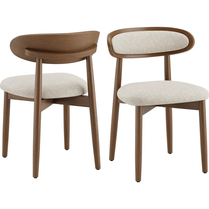 MALOL Esszimmerstühle 2er Set, Stühle Esszimmer, Ergonomischer Küchenstuhle mit Massivholzrahmen, 5cm Schaumpolsterung, Bequeme Polstersitzfläche, KüchenKüchenstuhle für Zuhause und Gewerbe, Beige