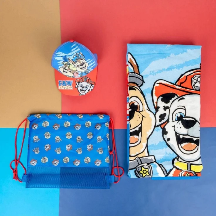 Paw Patrol Sommerset Strandtuch Kappe und Tasche für Fans von Paw Patrol – Bild 2
