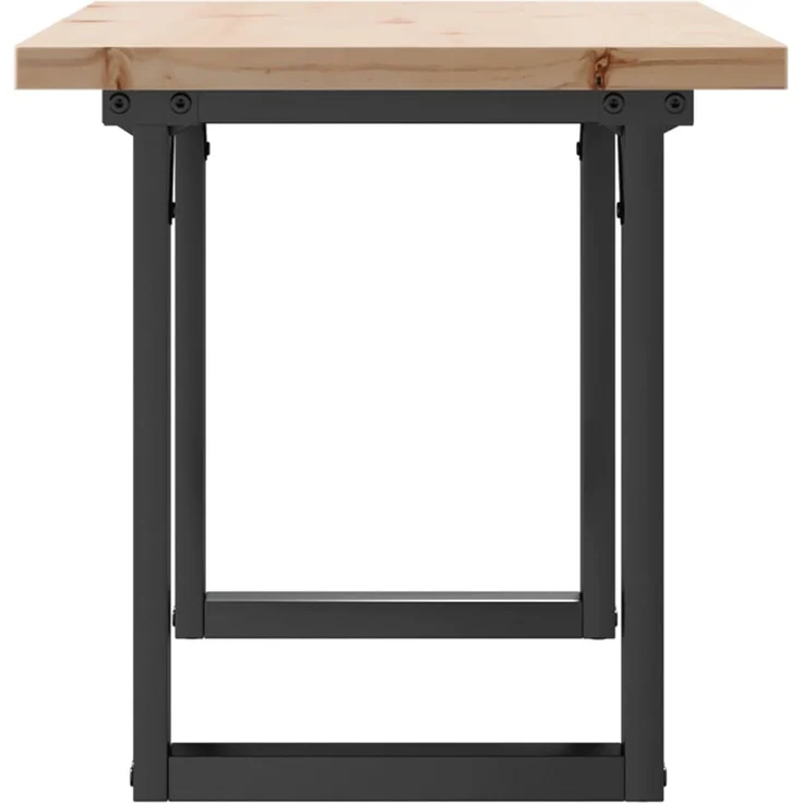 Couchtisch Sofatisch, O-Gestell 100x50x45,5 cm Massivholz Kiefer Stahl d320e – Bild 5