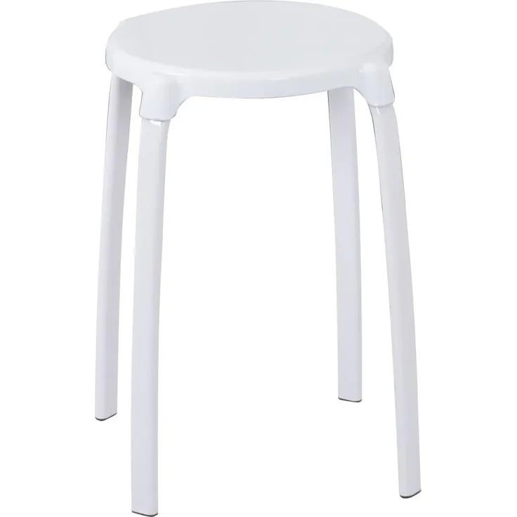RIDDER Assistent A1050101 Bad-Hocker rund, Rundhocker, Hocker, weiß