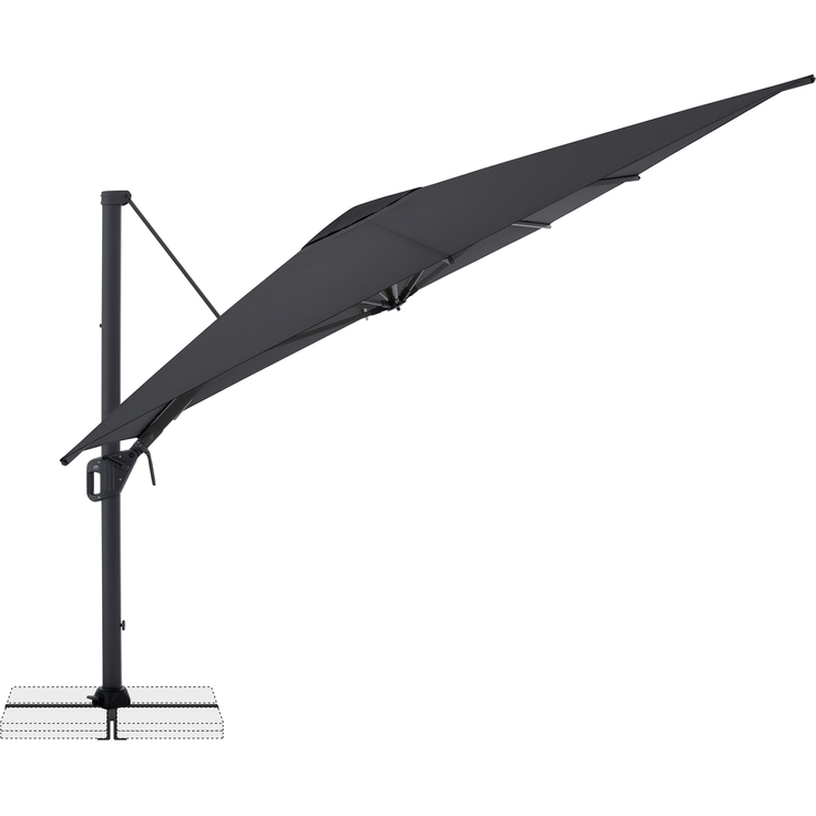 Doppler Sonnenschirm / Ampelschirm "LIFE 300 x 400 Side", anthrazit, 300 x 400 cm – Bild 3