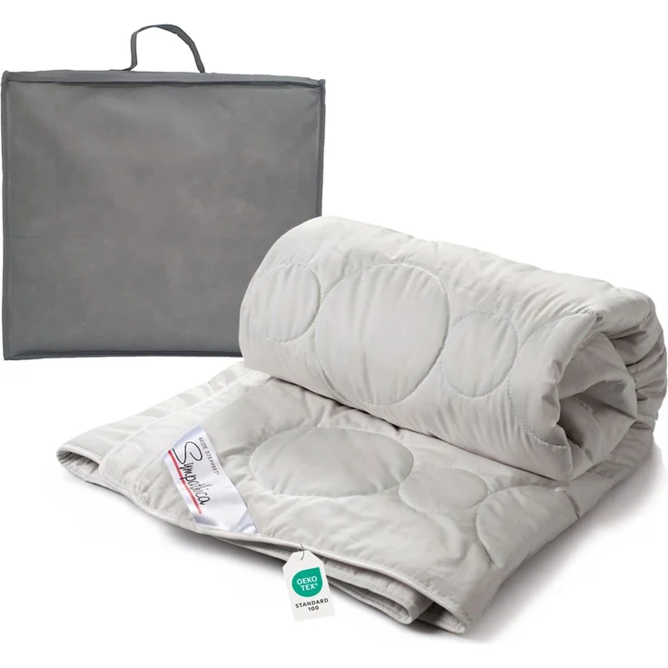 Sommerdecke 100% Premium Wildseide Seide Sommerbett Bettdecke 200x200 – Bild 1