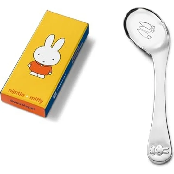Zilverstad Kinderbesteck Quer Löffel mit 3 Möhren miffy 18-10 Edelstahl 13cm