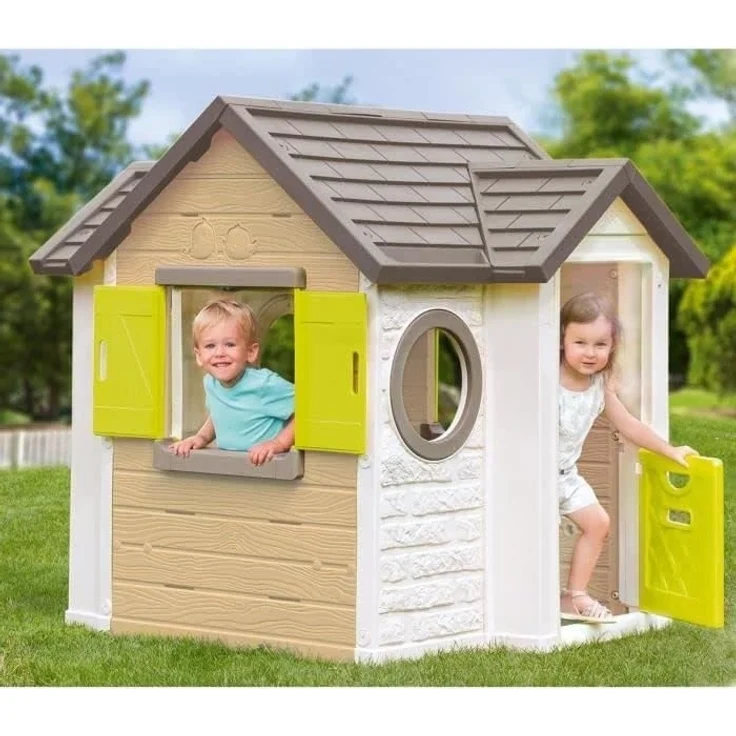 Smoby Mein neues Haus Standspielhaus 1 Tür(en) Braun Grün Weiß – Bild 2