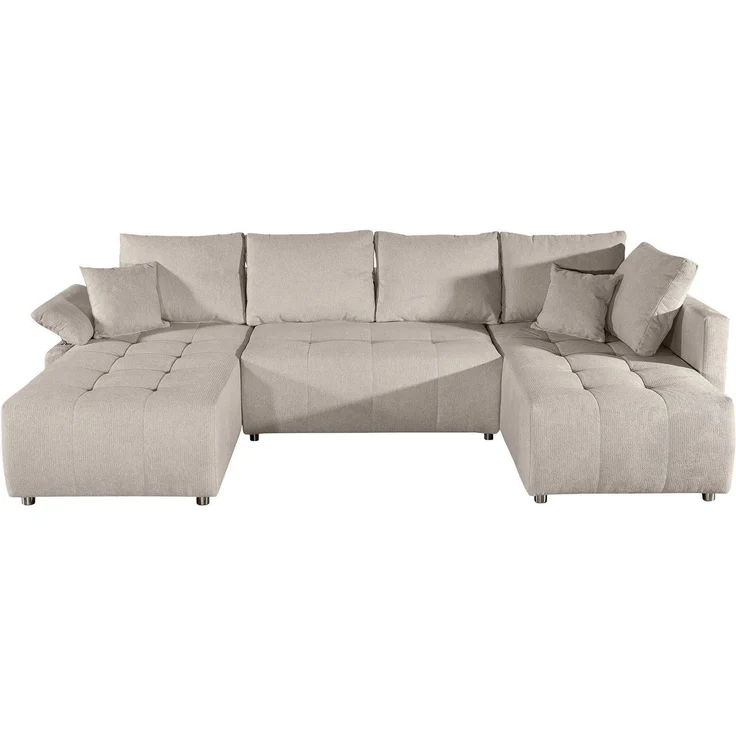 COLLECTION AB Wohnlandschaft Funtastic U-Form, B:288 cm, Schlaffunktion, Bettkasten, auch in Cord, Schlaffunktion, Bonnelfederkern, Rückenkissen, Armteilverstellung – Bild 1