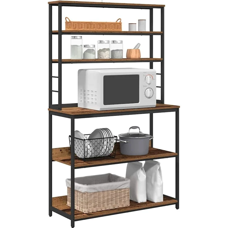 vidaXL Küchenregal Altholz 100 x 40 x 168 cm Holzwerkstoff 883896 – Bild 2