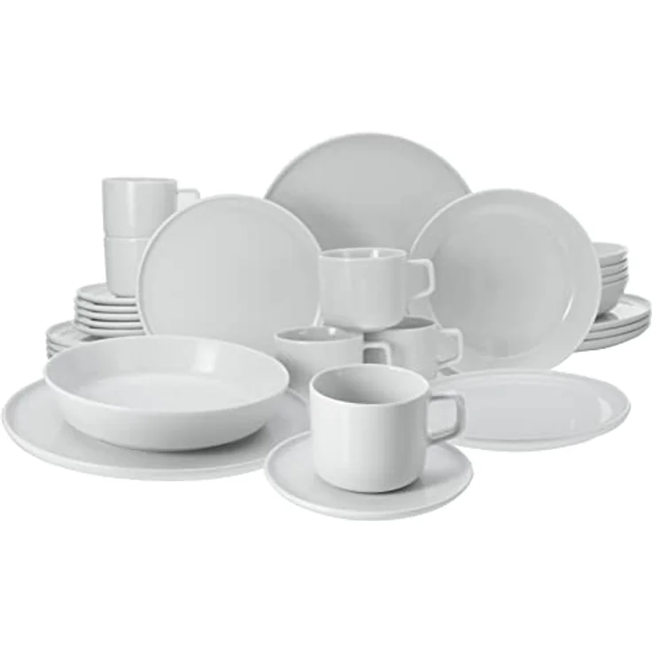 Creatable Kombiservice Chef Collection, 30-teiliges Geschirrset in Weiß, lebensmittelecht, Keramik, 250 ml – Bild 1