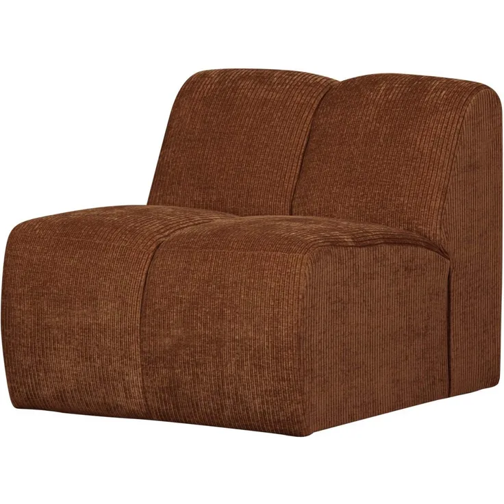 Modulsofa Mojo Flachcord Einzel-Element, Rostbraun