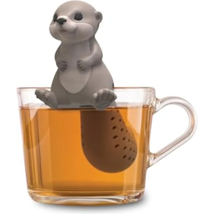WestCraft Teesieb Cute Animal Tee-Sieb, Tee Ei, Tea Infuser, Teekugel Silikon Otter, Silikon, (1-St), Lustige Tee-Ei-Tier-Figuren, Zur Zubereitung von 1 Tasse losen Tee – Bild 2