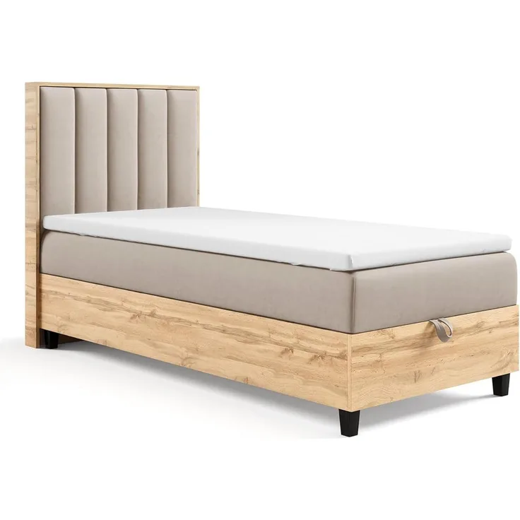 Best for Home Boxspringbett Boxspringbett Trinity K-10 mit Bettkasten & 7 cm Topper, Einzelbett H3 (70x200 80x200 90x200 100x200 cm), Verschiedene Liefermöglichkeiten, TOP Preis-Leistungs-Verhältnis