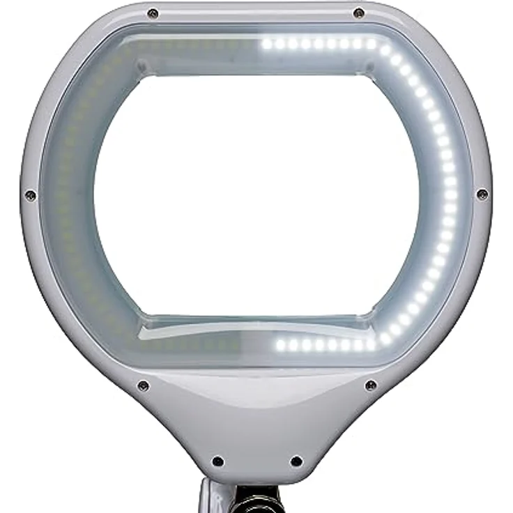 MAUL LED-Lupenleuchte Maulcrystal, stufenlos dimmbar, 17 Watt, Metall, weiß, 3 Dioptrien-Linse, 360° drehbar, 1868 Lumen – Bild 2