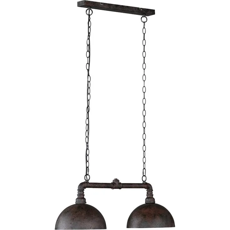 Fischer & Honsel 67711 Pendelleuchte Leitung rostfarbig antik 2-flammig