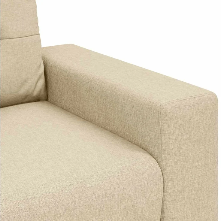 vidaXL Loveseat-Sofa Creme 180x77x82 cm Stoff 4105085 – Bild 7