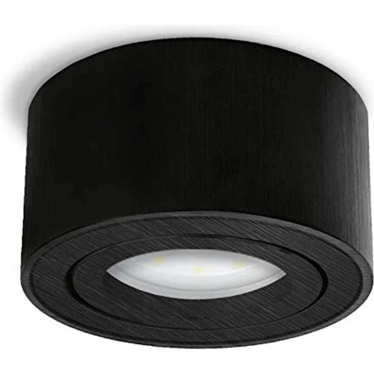 SSC-LUXon CELI-1B LED Aufbauspot dimmbar, 3CCT einstellbare Farbtemperatur, rund schwarz schwenkbar, 230V, 6Watt – Bild 4