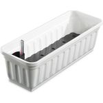 Alpfa Blumenkasten 100 cm weiß mit Wasserspeicher Made IN Germany