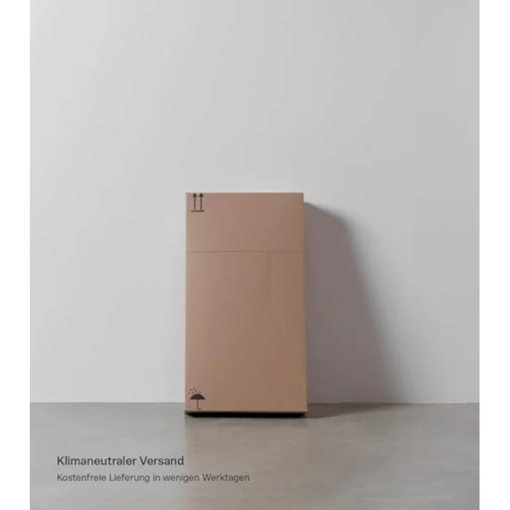 mokebo® Mehrzweckschrank 60 cm Breite mit Einlegeböden 'Der Schlanke', schmaler Schrank in Grau aus Holz, grifflose Öffnung, funktionaler Aktenschrank | Betonoptik – Bild 6