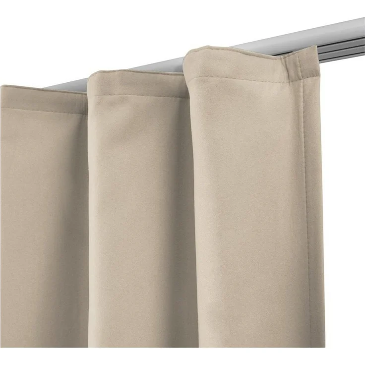 Beautissu Vorhang 2er Set Thermovorhang Gardine Creme Amelie TK, 140x245cm, Vorhang isolierend Kälte- & Hitzeschutz Universalband Verdunkelnd – Bild 2