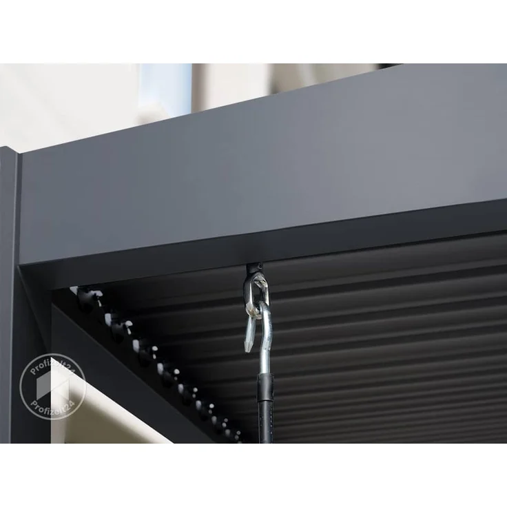 PRIMEYARD Pergola 3x4 m Aluminium-Pfosten mit Lamellendach aus Stahl anthrazitfarbeneTerrassenüberdachung – Bild 8