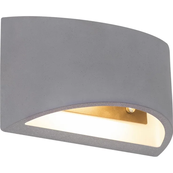 Globo Wandleuchte Timo grau 11,5x11,5 cm halbrund Up & Downlight G9 40 W