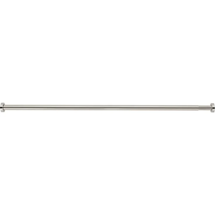 WENKO Duschvorhangstange Luz, Ø 280 mm, ausziehbar, ohne Bohren, geklemmt, Edelstahl, Kunststoff, ohne bohren, 110 - 185 cm, aus rostfreiem Edelstahl – Bild 3