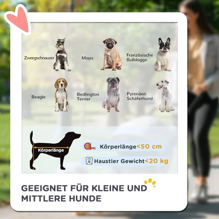 PawHut Hundebuggy Hundetrolley inkl. Kissen, klappbar, Hundewagen, (1-tlg), Hundebuggy – Bild 5