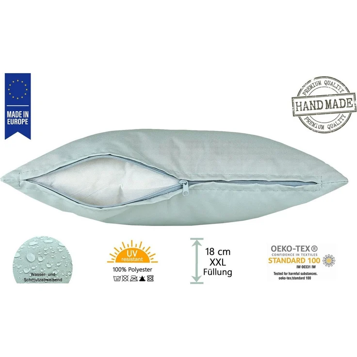 JACK Dekokissen 40x60cm Outdoor Lounge Kissen inkl. XXL Füllung, starke Füllung, Robust, Strapazierfähig, Wasserabweisend, Innen&Außen – Bild 2