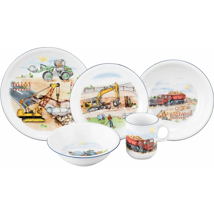 Seltmann Weiden Compact Kindergeschirr Set 5-teilig - Auf der Baustelle – Bild 1