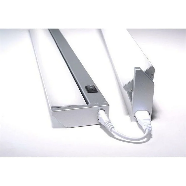 L&S Unterschrankleuchte LED schwenkbar Breite: 350 bis 1212 mm Neutralweiß Wippschalter – Bild 3
