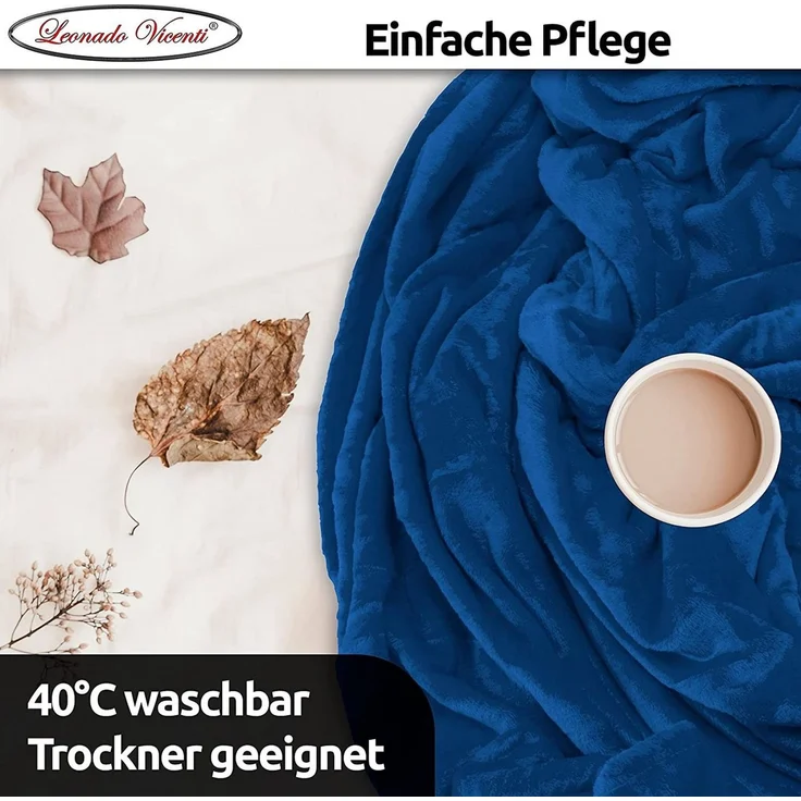 Wohndecke Kuscheldecke kuschelig warm Sofadecke, Visaggio, super weich und flauschig, Allergiker geeignet, atmungsaktiv – Bild 4