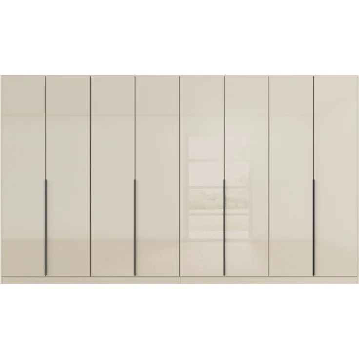 OTTO home Drehtürenschrank Kleiderschrank Kleiderschränke Schrank Garderobe AGORDO mit Glasfront (in zwei Griff-Farben, Breiten 91-360 cm) durchdachte Innenausstattung, in 7 Breiten und 2 Höhen MADE IN GERMANY