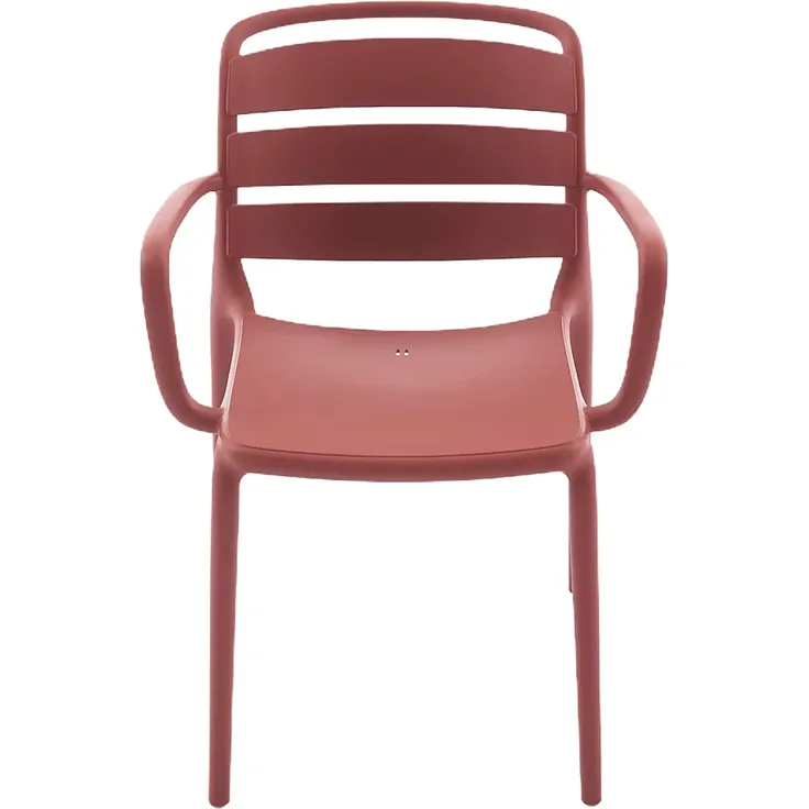 Vente-unique - MOAH Gartenessgruppe Plastik RotWeiß - B 56,5 cm80,5 cm x H 81 cm77 cm x L 60 cm90,5 cm – Bild 4