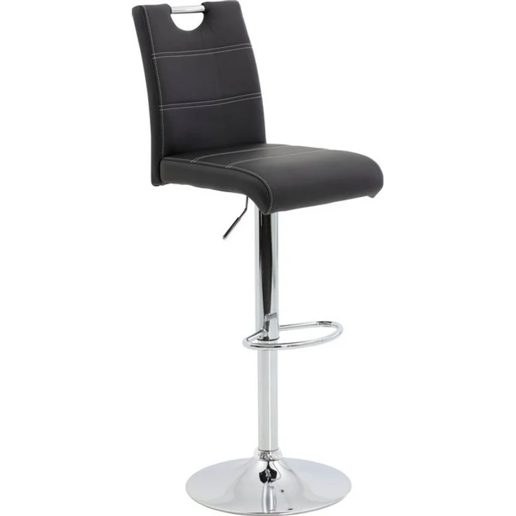 2er Set Barhocker Miranda - Kunstleder Schwarz – Bild 4
