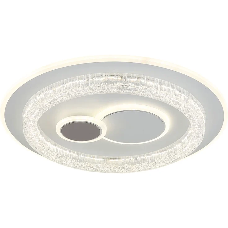 LED Deckenleuchte, Metall, Weiß, CCT, Memory, Farbwechsel, Ø 49,5 cm – Bild 1