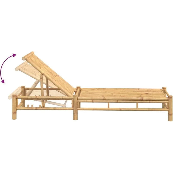 vidaXL Sonnenliege 55x199x30 cm Bambus 4108225 – Bild 6