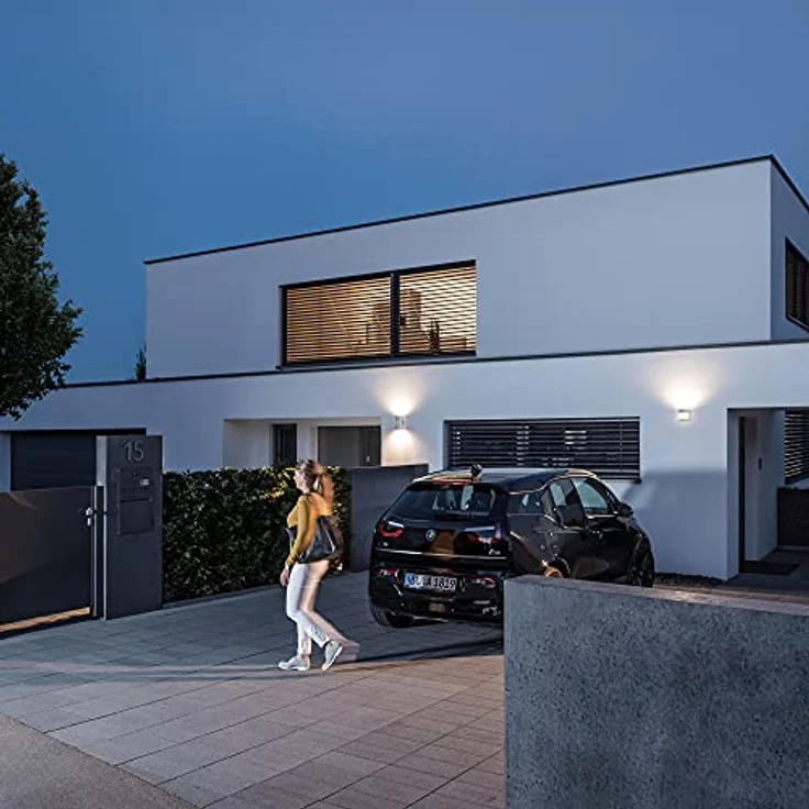 Theben 1020703 theLeda D UL AL, LED-Wandleuchte für den Außenbereich, 11,5 Watt, Aluminium, 760 Lumen, IP 55, 50.000 Stunden Lebensdauer – Bild 2