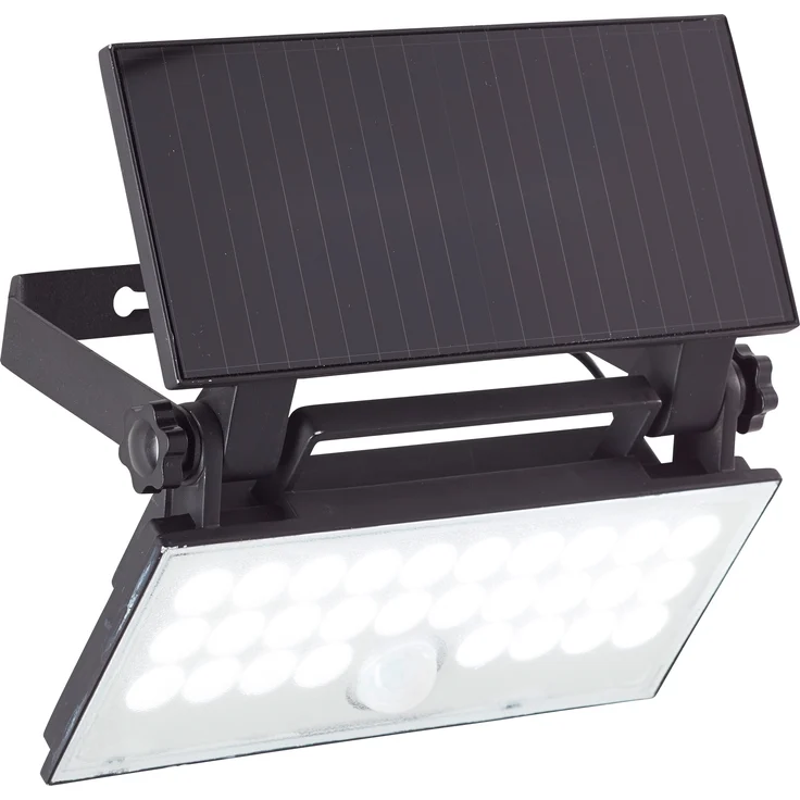 Brilliant LED Außen-Wandleuchte Luton Außenlampe Solar, 19 cm, 1000 lm, 4100 K, schwenkbar, schwarz – Bild 8