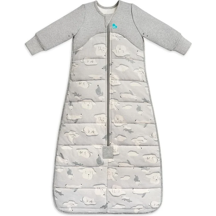 Love To Dream Schlafsack, extra warm, 6–18 Monate, Südpolgrau, 3,5 Tog für Kälte (unter 16 °C), Langarm und Steppdecke, maschinenwaschbare Baumwolle, 2 Reißverschlüsse, Von Hebammen empfohlen