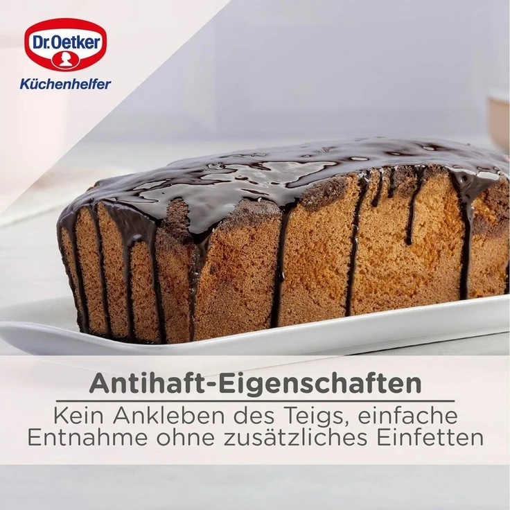 Dr. Oetker Küchenhelfer Backform Kastenform verstellbar, Teigform, Antihaft Kuchenform – Bild 3