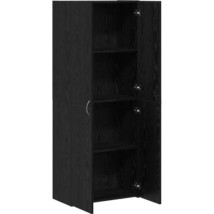 vidaXL Büroschrank Schwarz Eichen-Optik 60 x 32 x 152,5 cm 3365560 – Bild 5