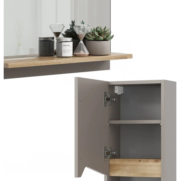Badmöbel-Set Marelle Greige 4 Teile Vicco – Bild 6