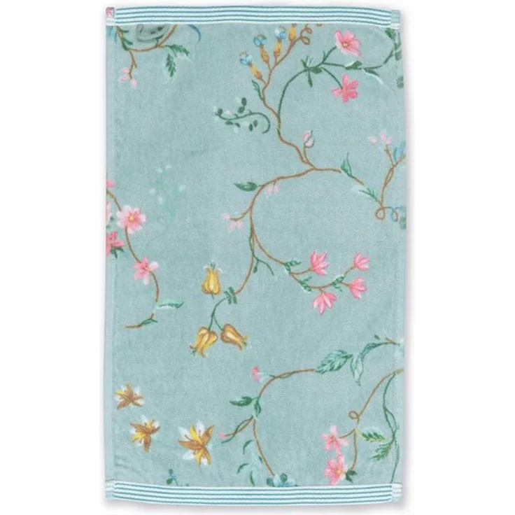 PiP Studio Gästehandtuch Les Fleurs Gästehandtuch blue 30x50cm (1 Stück), Baumwolle (217811) – Bild 1